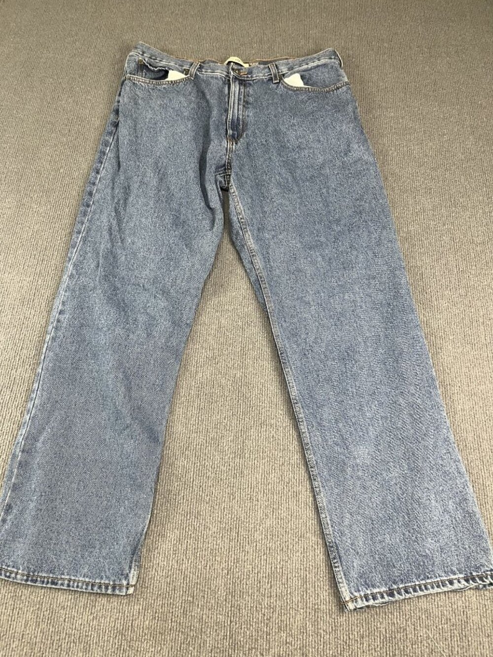Urban Up Mens Relaxed Fit Jeans 38x32 Blue Straight Leg